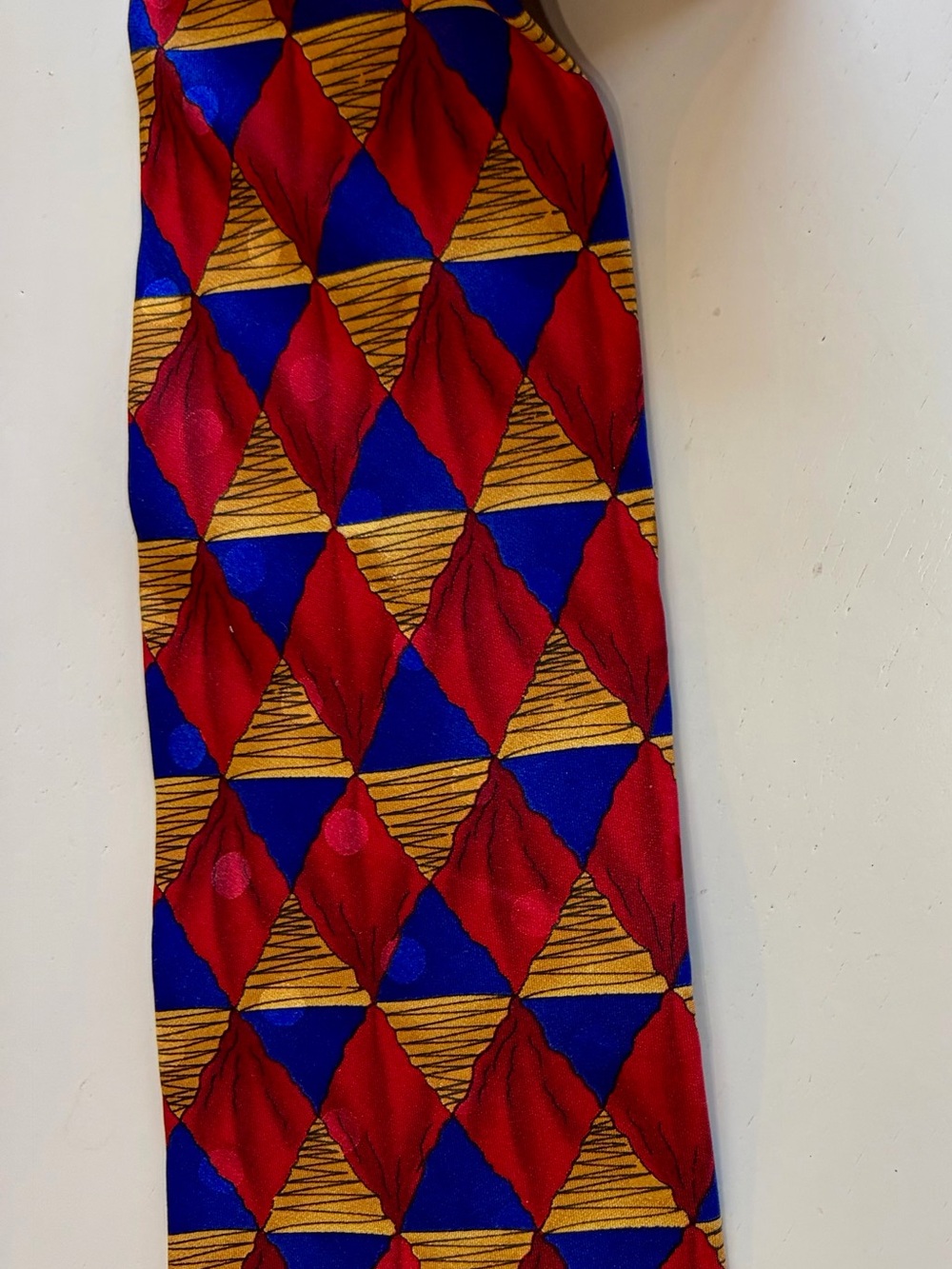 Vtg Jerry Garcia Grateful Dead Silk Necktie Stonehenge Desert Diamonds 💎